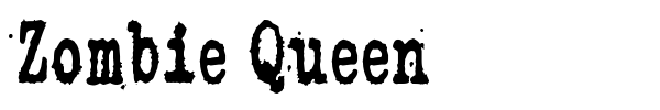 Zombie Queen font preview